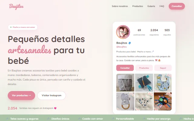 Portada de la web de Baujitos